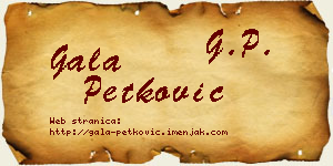 Gala Petković vizit kartica